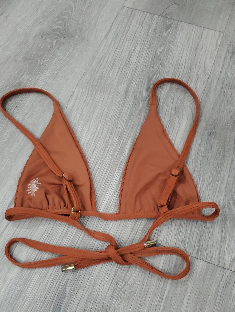 Monday Swimwear Barbados Top In Clay Crinkle Size P